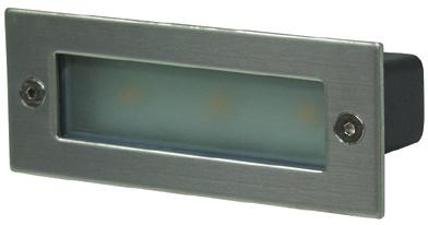 5W / 12V LED Louvered Recessed Aluminum Step Light in bronze finish.