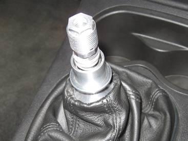 Shift Knob Installation and orientation: Thread the supplied low profile jam nut all the way down to the bottom of the threads on the