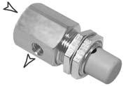 Air and Water Controls Toggle Valve GR19-048 GR19-049 2 way - without exhaust 3 way - with exhaust Comprising - Positive on/off control - Brass construction - Nickel plated - 2 x Port size 10-32 -