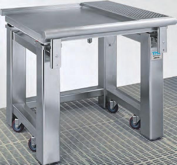 Laboratory Tables & TableTop Platforms (continued) 63-600 SERIES ClassOne Workstation Front armrest for comfort Passivated or electro - polished stainless steel tops available Tiebars are welded on