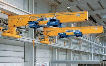 with special conditions. The fourth main type is the wall travelling crane, installed on a separate crane track beneath the other types in order to optimise material handling.