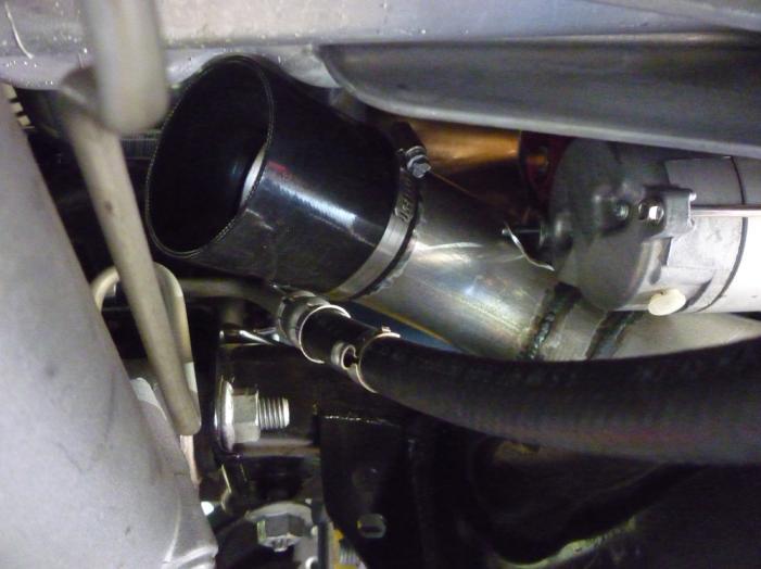 27) Locate and install 3 ½ to 3 throttle body hose coupler.