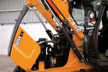 PRO SERIES LOADER BACKHOE CASE 851EX EXCELLENT VISIBILITY Get the complete picture Best-in-class spacious cabin with large glazed windows provide outstanding all round visibility and superior on-site