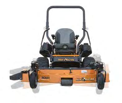 discharge mowing decks; decks float both up and down and side - to - side to follow contour of ground for better cut; anti - scalp roller standard Extended Footrest Ride with even greater comfort