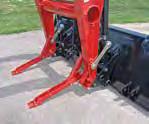 greater visibility, more tire clearance, and shorter turn radius Four-bar bucket linkage maximizes bucket roll back and dump angles Parking Stand LOADERS UTILITY MODEL LU126 LU132 LU215 Tractor