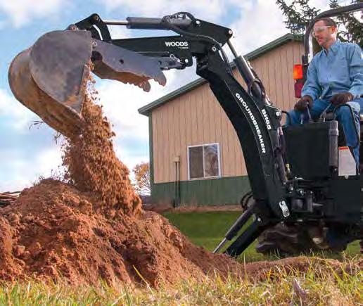 GB BH65 BACKHOE GROUNDBREAKER The latest Woods Groundbreaker backhoes are rugged and affordable ideal for trenching, excavating, and landscaping.