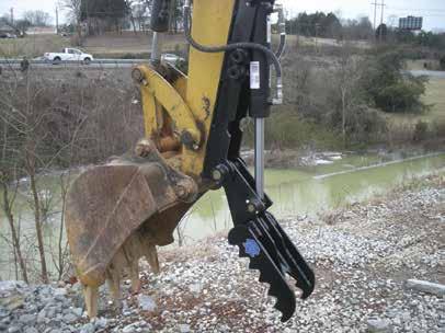 EXCAVATOR THUMBS EXCAVATOR Multi use positions Stiff arm stores when folded or