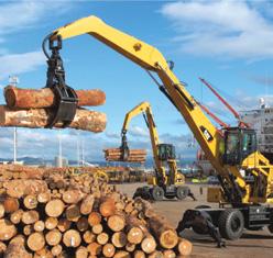 Large Cat wheel loaders, equipped with high-performance engines, efficient hydraulics and high-capacity buckets, are especially effective at the