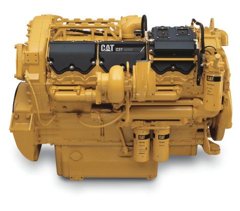 Power Train Engine The Cat C27 engine with ACERT Technology is built for power, reliability and efficiency for superior performance in the toughest applications. Cat C27 engine with ACERT Technology. With the C27 engine, Caterpillar optimizes engine performance while meeting U.