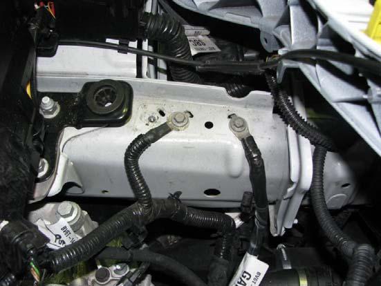 Before you fit the airbox assembly into place you will first need to disconnect the earthing straps from the