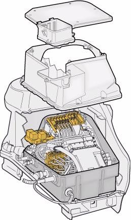 Onboard power supply Electronics box The electronics box is located in the engine compartment, on the left in the