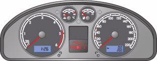 the rev counter - Warning lamps in the speedometer All variants are equipped with: Analog displays with pointer instruments - Rev counter G5 - Speedometer G21 - Coolant temperature gauge G3 - Fuel