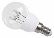 Lamps & Tubes LED P45 E14 1,5 WATT CLEAR Ordercode: 175-701 Power: 1,5 Watt Beam: 190 Lumen: 20 Color temperature: 2700K Length: 85 mm Diameter: 45 mm Connection type: E14 Lamps & Tubes E27 LED P45