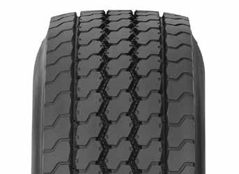 Excellent mileage, even wear pattern Improved on/off road braking Good damage resistance and stability Reduced stone holding/drilling, good self cleaning Excellent durability and retreadability