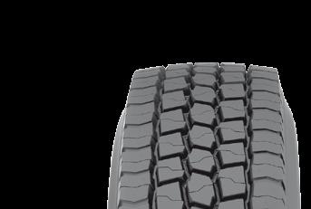 This trailer axle tyre features excellent performance in winter conditions, keeping fleet efficiency at maximum level by providing good mileage and all season capability. The 265/70R19.