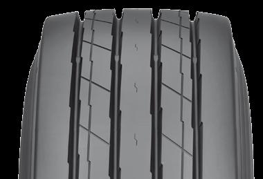KMAX T offers superb mileage performance thanks to multi radius cavity shape and high wearable rubber volume associated to an innovative tread compound which also resists to groove cracking and tread