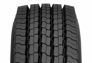 with high mileage Advanced technology, high silica tread compound, for high mileage combined with reduced rolling resistance, good tear and damage resistance Technical ata Wide tread, 5 rib
