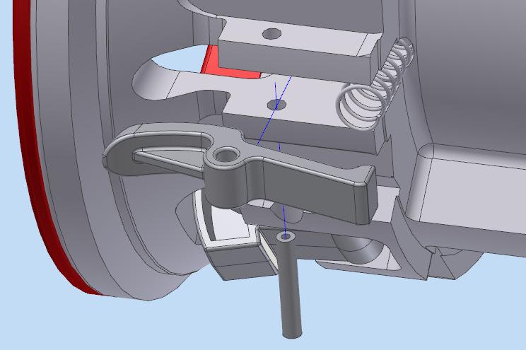 Insert New Safety Lug (24) into the slot in the Body (1). Secure interlock lug to body with New Spring Pin (19) with a hammer. Insert New Spring (27). (Fig. 25) 29.