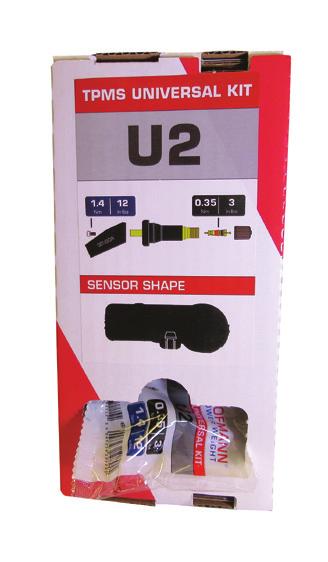 the market We provide a single service kit SKU that works for 75% of the rubber snap-in valve stem TPMS sensors in the market 2 kits = 94% market coverage* U1 KIT For metal valve stems - includes all