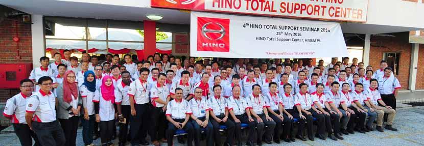 What's on the News 4 th HINO Total Support Seminar 2016 25 th May 2016, Petaling Jaya: The 4th HINO Total Support Seminar 2016 attended by all 1S Sales and 3S Dealers nationwide.