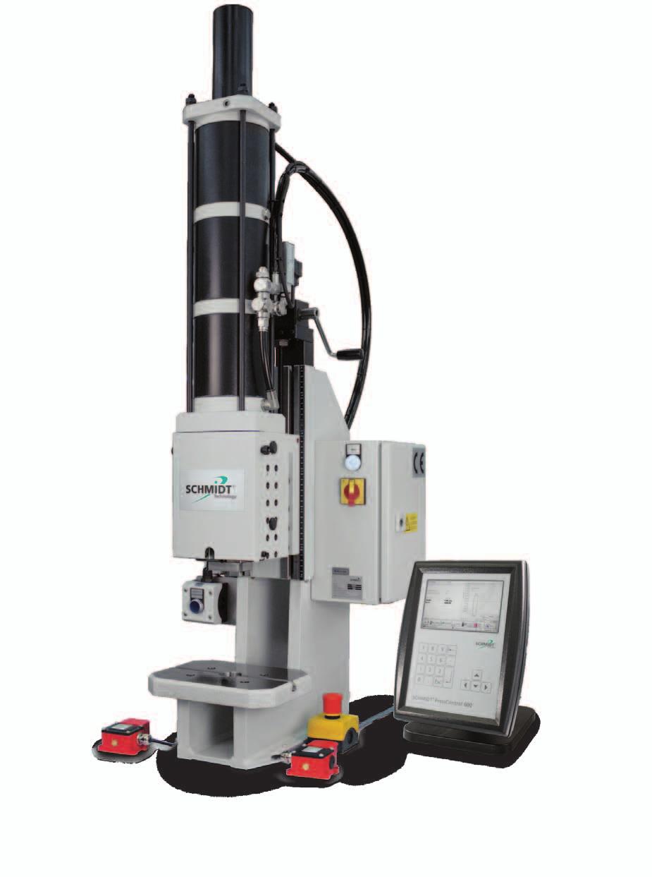 Direct acting Pneumatic Presses with force / stroke monitoring SCHMIDT PneumaticPresses with force / stroke monitoring are offered as complete