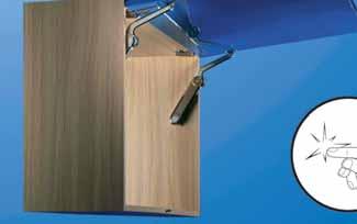 Flap Fittings Maxi Touch opening 675, for one-piece flaps without handle, for flaps made of wood or with aluminium frame Opening angle 75 Opening angle 90 19.