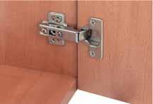 Concealed Hinges METALLAMAT A/SM Concealed hinge, opening angle 110 Material: Steel cup and hinge arm Finish: Nickel plated For door thickness: 16 22 mm Fixing door to carcase: Slide on system or