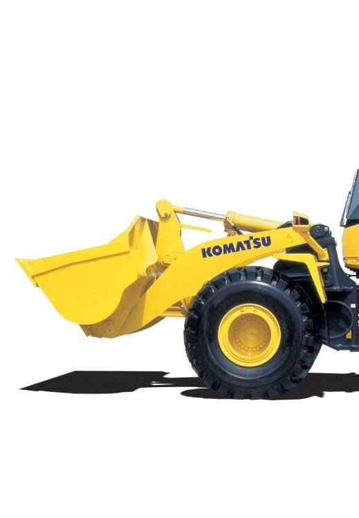 WA470-5 Wheel Loader WALK-AROUND High Productivity & Low Fuel Consumption Powerful engine Dual-mode engine power select system Transmission mode select system Dual speed hydraulic system Superior