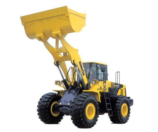 WA470-5 WHEEL LOADER Maximum Dumping Clearance and Reach The long lift arms provide high dumping clearances and maximum dumping reach.