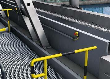 Monitoring screening system 6. There is the risk that the conveyor belt of the system is blocked by floating debris.