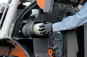 Improved Cab Cleaning ROPS* / FOPS** Cab (Optional) The ROPS / FOPS cab is provided to