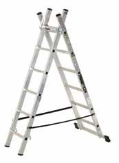 restraining straps for safety Combines an extension ladder, stepladder and