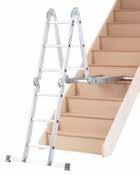 Multi-Purpose COMBINATION LADDERS TRADE EN131 VERSATILE & MULTI- FUNCTIONAL Simple click-lock hinge system Suitable for a wide variety of uses Stabiliser bars for stability Compact folded dimensions