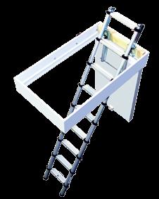 TELESCOPIC LADDERS Telescopic Loft Ladder The Telescopic Loft ladder is ideal for small hatches with minimal storage space.