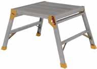 Odd Job ACCESS AND WORK PLATFORMS STABLE, BROAD BASE Compact folded dimensions for easy storage Large non-slip platform Lightweight and easy to transport Splayed base for