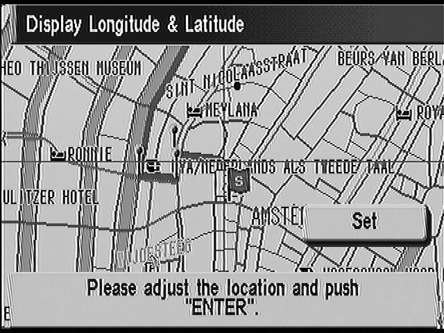 Confirmation/Adjustment Mode (Cont d) NAVIGATION SYSTEM LONGITUDE & LATITUDE MODE NFEL0357S06 Description NFEL0357S0601 The Longitude & Latitude is used to confirm the longitude and latitude of some