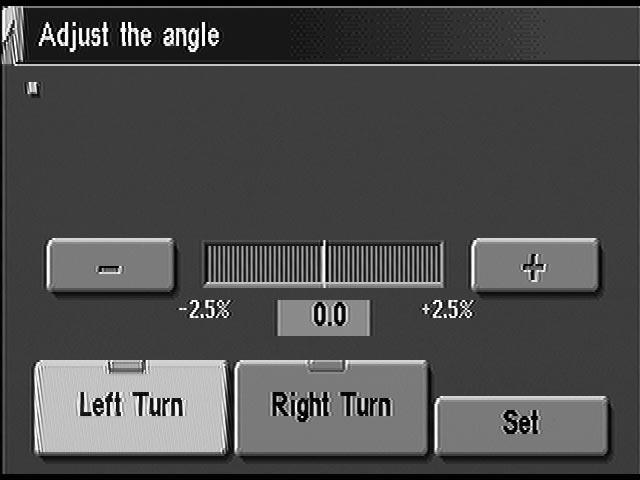 NAVIGATION SYSTEM Confirmation/Adjustment Mode (Cont d) ADJUST THE ANGLE MODE NFEL0357S07 Description NFEL0357S0701 If the display indicates a larger or smaller turning angle than the actual turning