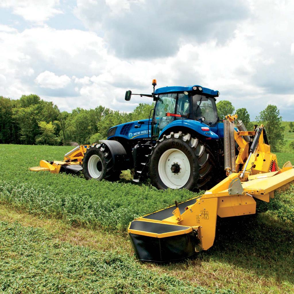 8 9 MEGACUTTER 530 HIGH-CAPACITY MOWING WITH EVERY PASS The MegaCutter 530 rear-mounted mower-conditioner delivers up to 43 acres-per-hour capacity when travelling at 14 miles per hour.