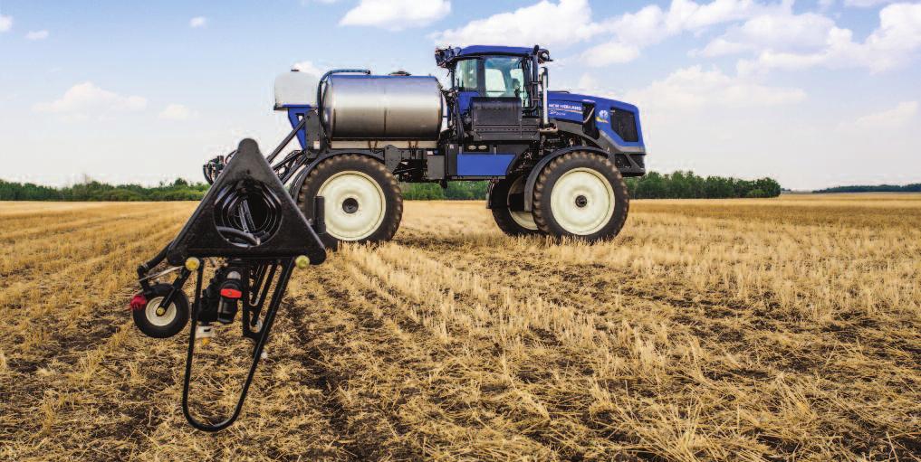 Using four air bags, gas shock absorbers, trailing arms and large-diameter swaybars, the active suspension system keeps the boom parallel to the ground for a constant spraying height.