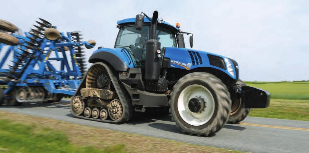 10 11 SMARTTRAX REAR TRACK SYSTEM IMPROVED RIDE QUALITY The New Holland design of wheels in front and tracks in back results in a smoother ride.