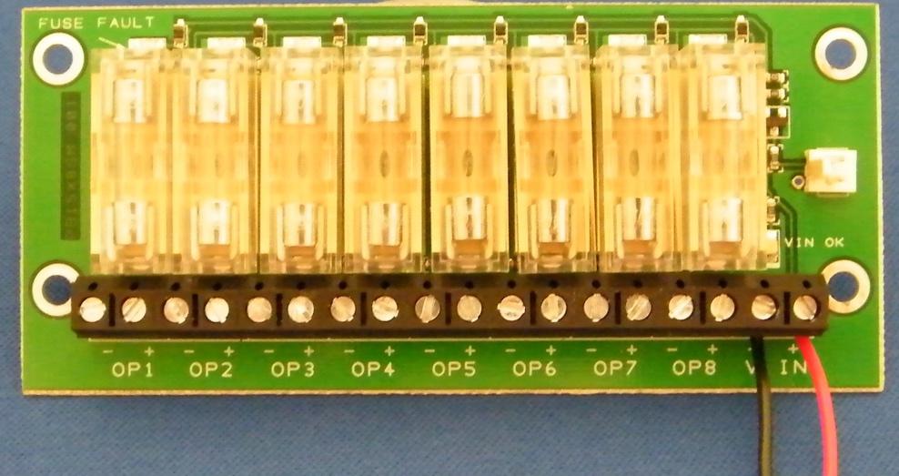 12V power output Terminal blocks are provided to connect to the system. The green 230V AC LED or orange standby LED indicates that the 12V is available from these terminal blocks.