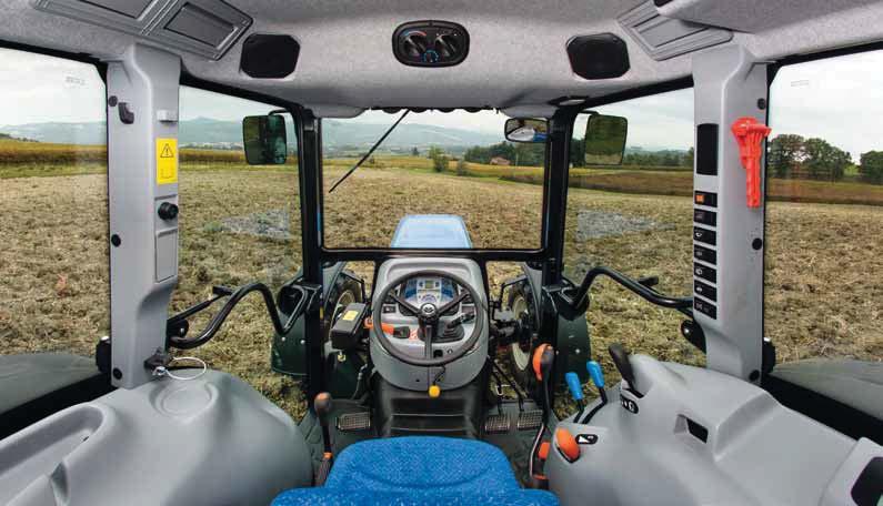 The high comfort seat is fully adjustable and the rake adjustment of the steering wheel can be set to suit all operators.
