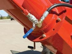 [1] Safety locking ball valve restricts hydraulic lines from losing pressure.