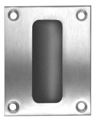 214S RECESSED DOOR PULL FINISH: US32D MATERIAL: Cast brass SIZE: 5 H x 4 W x 1 D WEIGHT: 1.5 lbs.