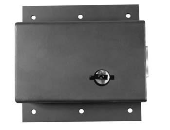 P - MOUNTING FOR STEEL PLATE DOORS: Formed 10 gauge steel plate is attached to door with security fasteners or rivets.