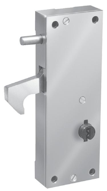 DOOR MOUNTED FOR SLIDING DOORS Maximum security. 1030A-1: KEYED ONE SIDE 1030A-2: KEYED BOTH SIDES High security sliding doors at holding cells, medium-to-low traffic corridors and cutoff doors.
