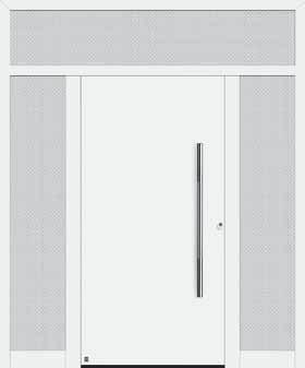 each of the illustrated ThermoSafe, ThermoPlus and TopComfort entrance doors with side