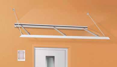 Style 405 Aluminium canopy in Traffic white, RAL