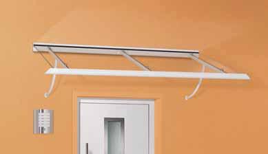 mm. Style 505 Aluminium canopy in Traffic white, RAL