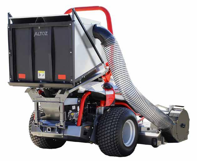Collection System Large-capacity collection system is an effective and efficient way to collect grass clippings and leaves.